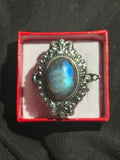 Labradorite Vintage Style Locket Ring