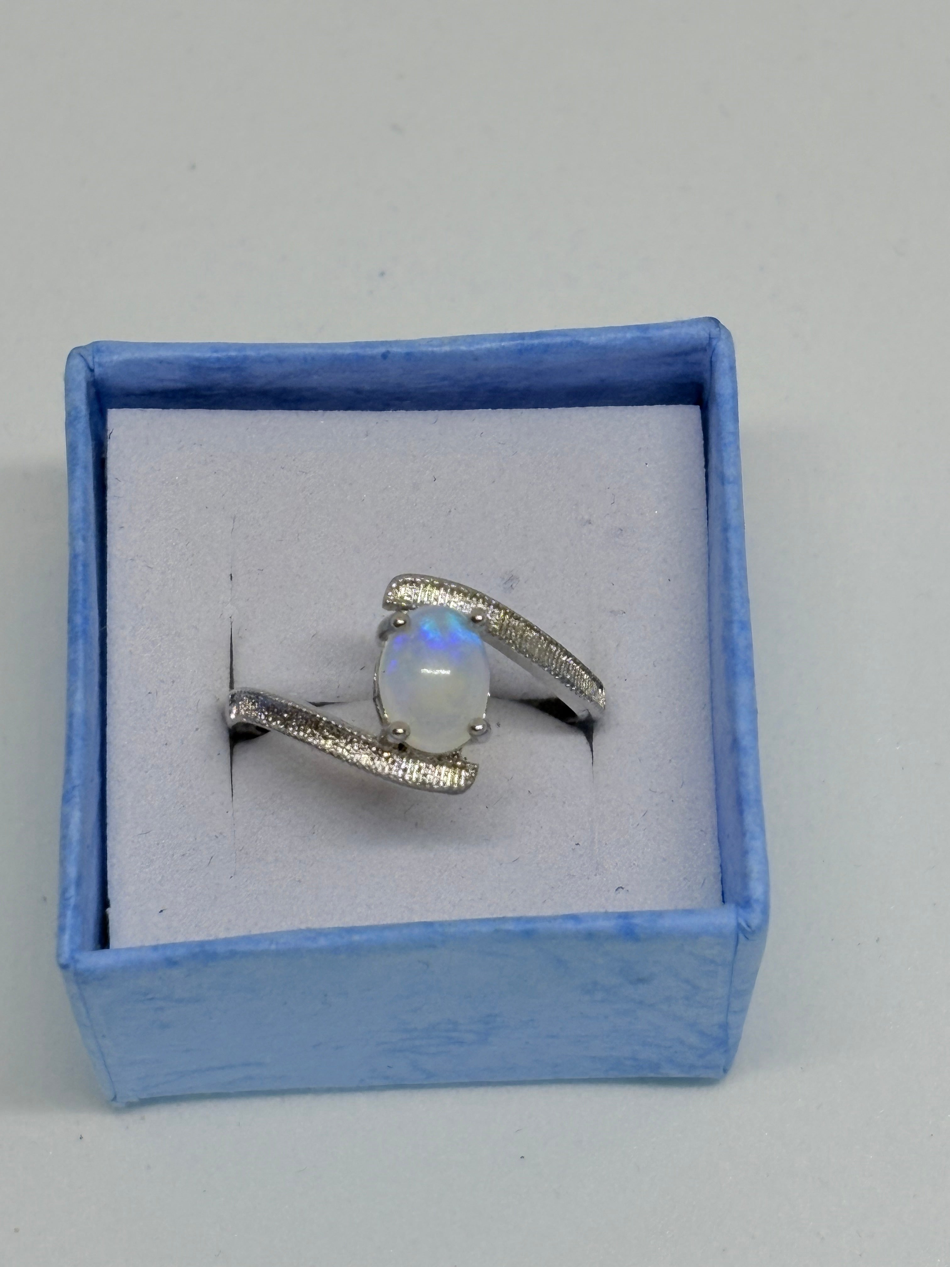 Opal Snake Ring