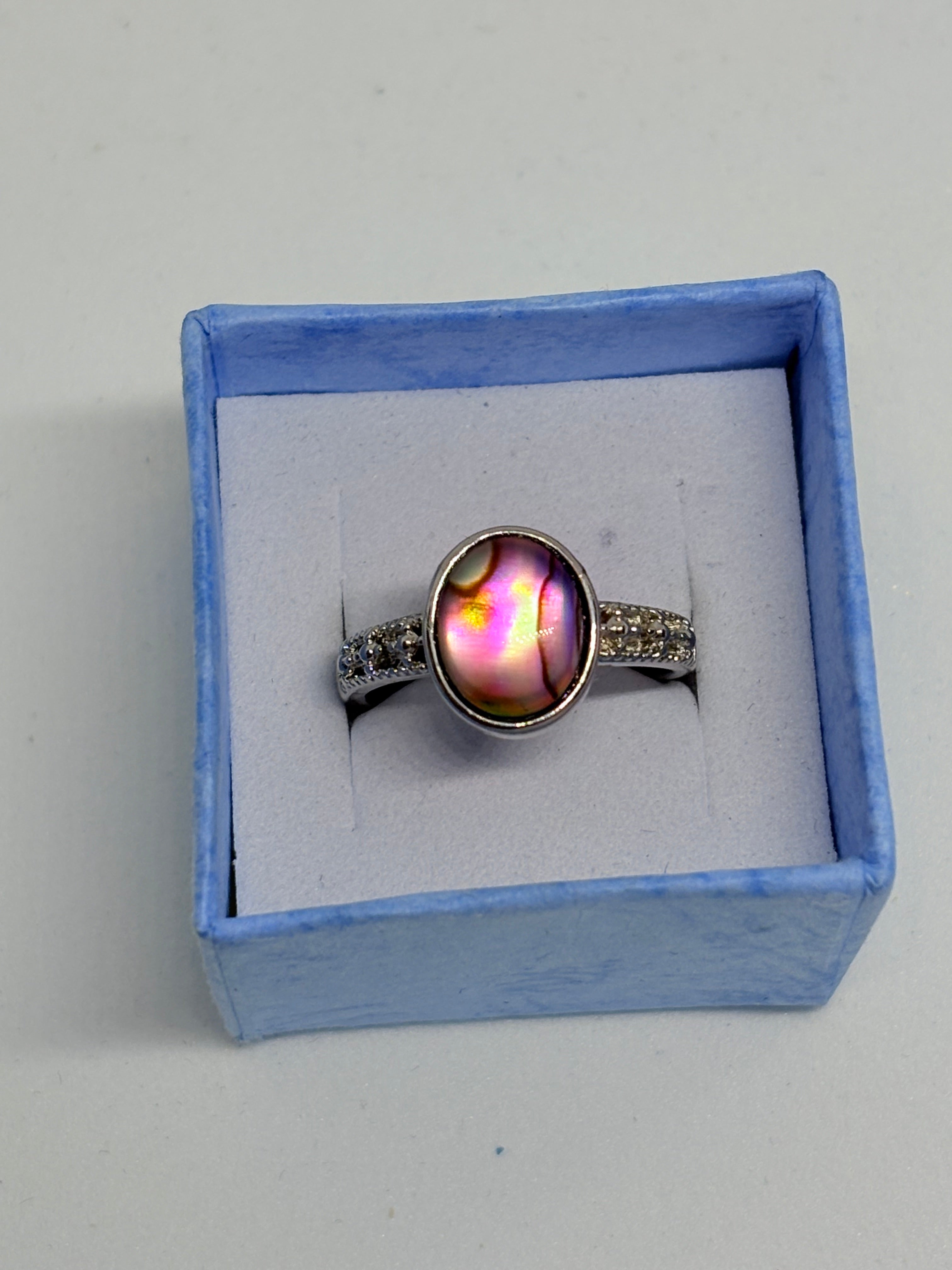 Purple Abalone Simple Ring