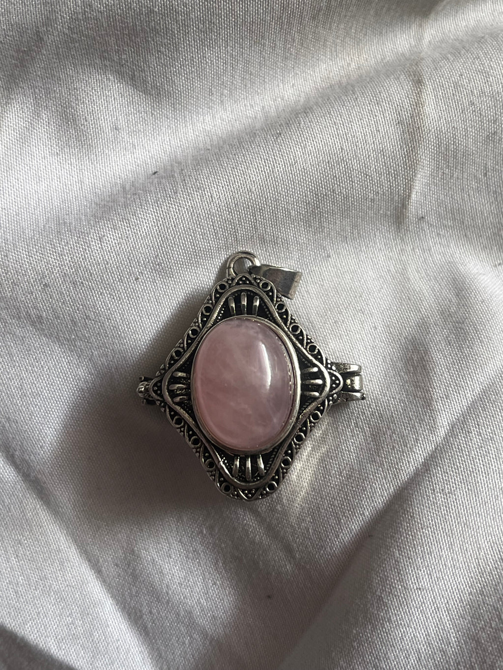 Rose Quartz Locket Pendant