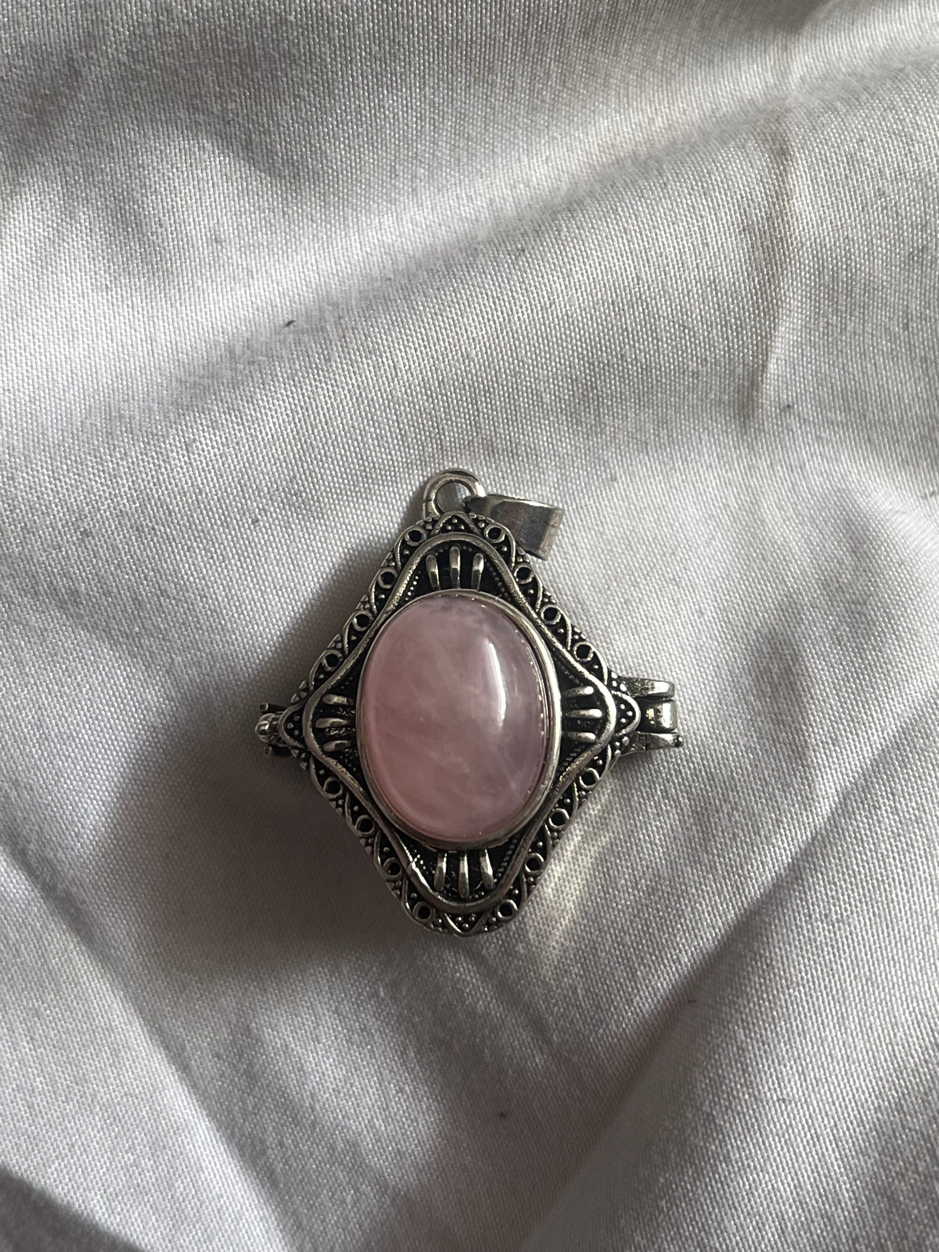 Rose Quartz Locket Pendant