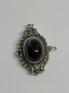 Black Agate Locket Pendant
