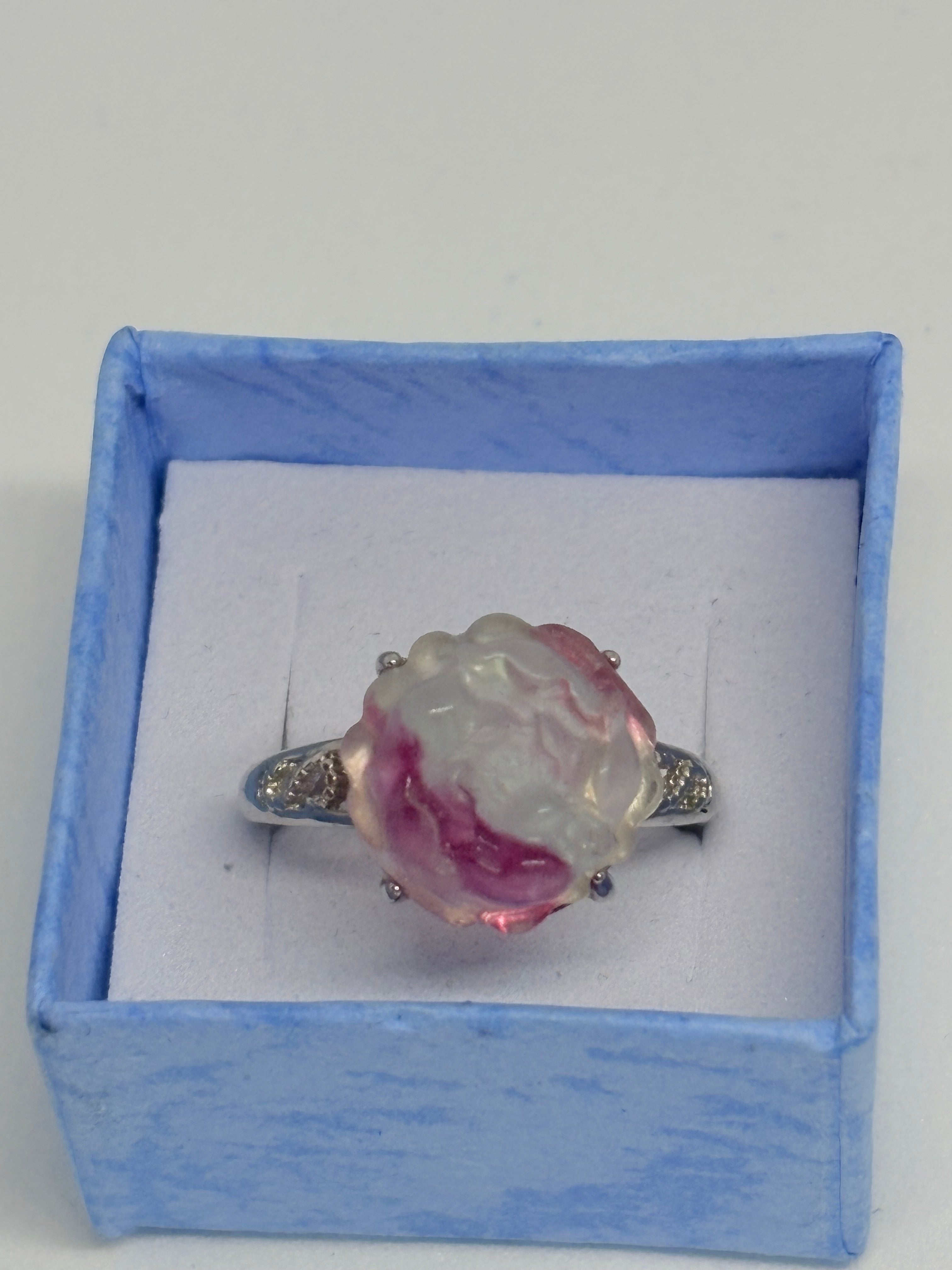 Fluorite Rose Ring