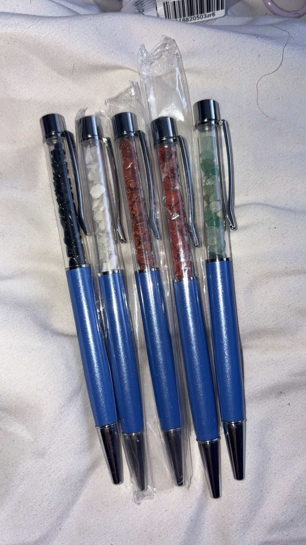 Crystal Chip Pens • Blue