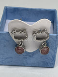 S925 Hello Kitty Strawberry Quartz Earrings