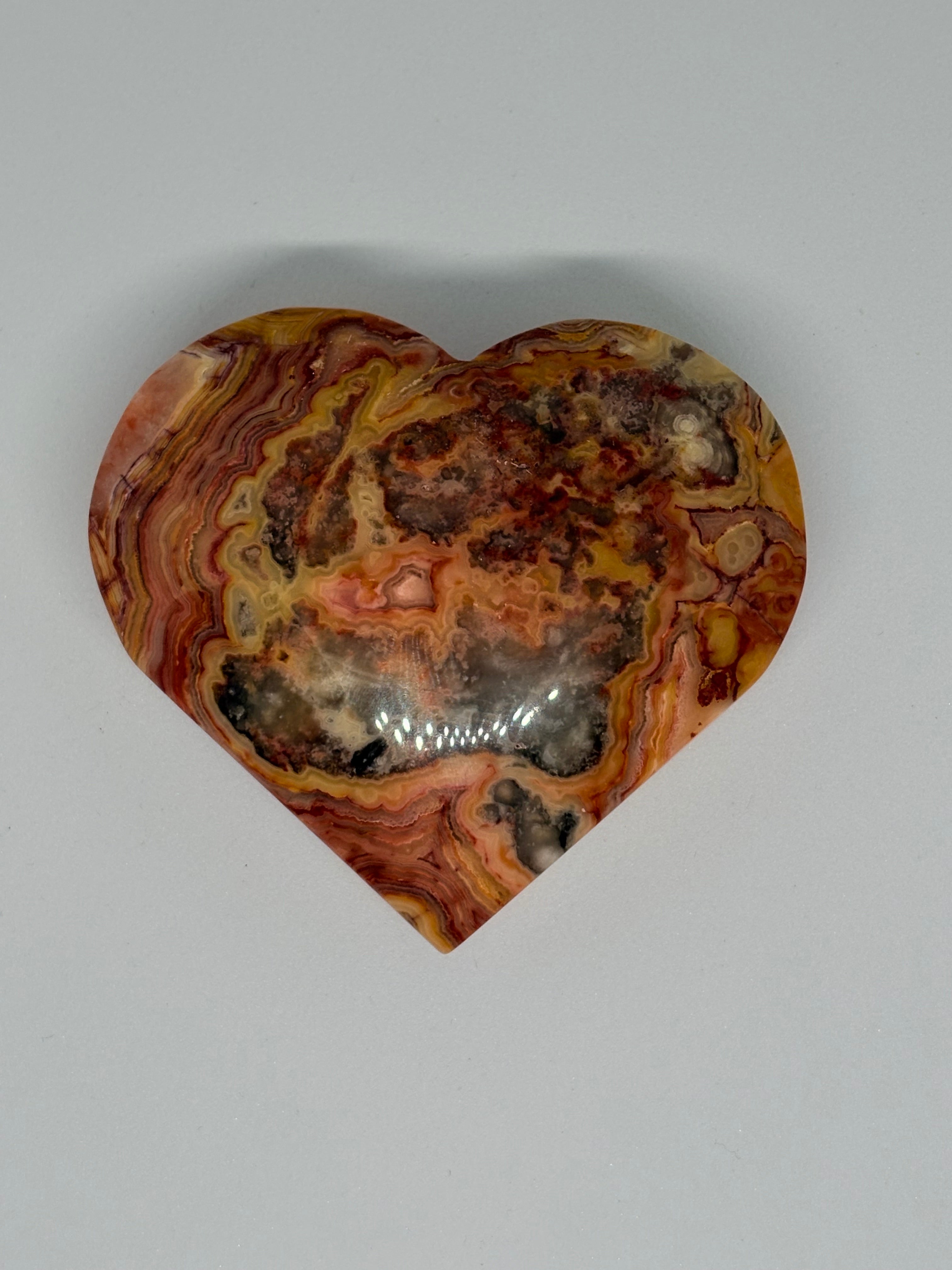 Crazy Lace Agate Heart