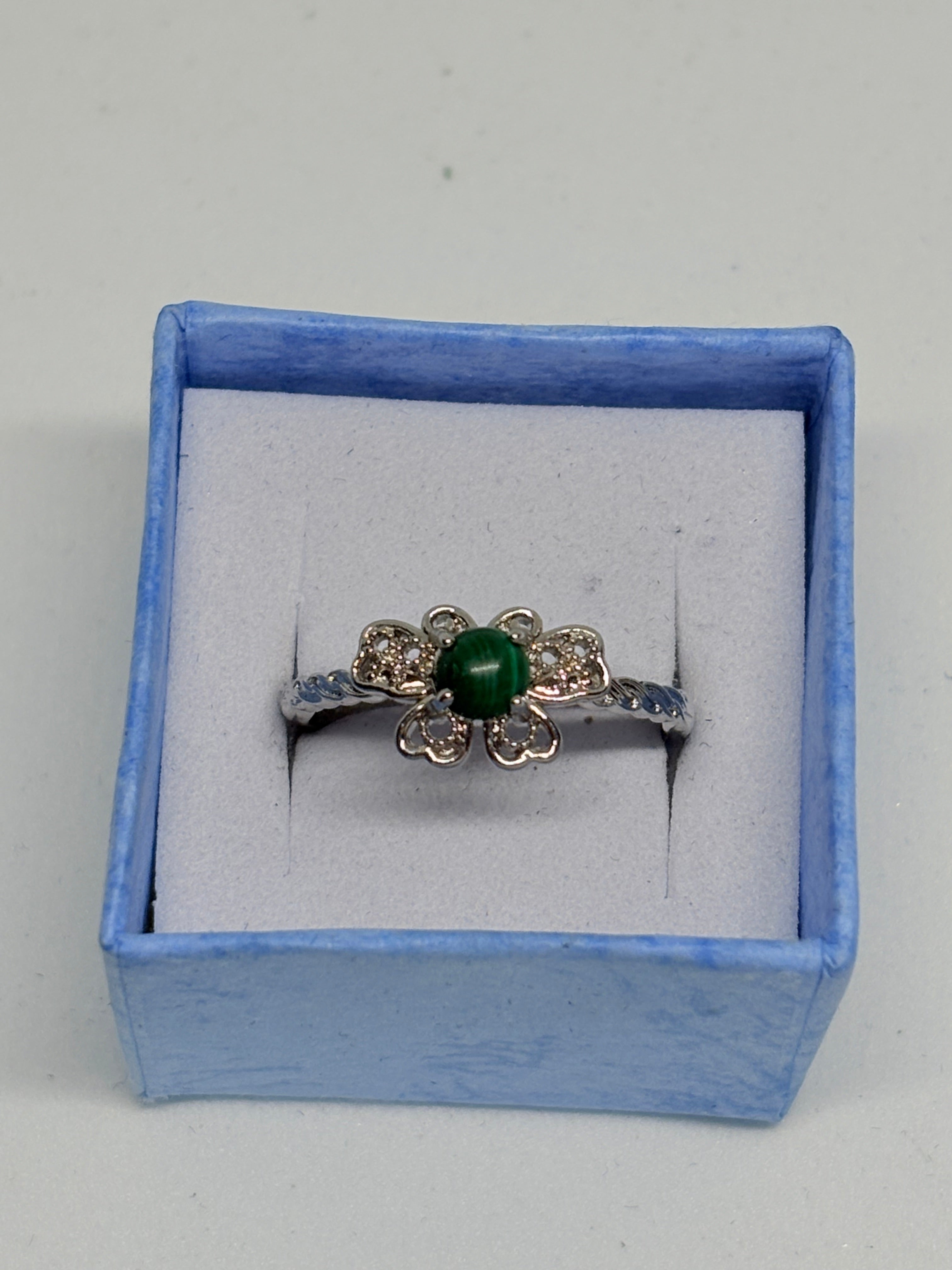 Malachite Butterfly Ring