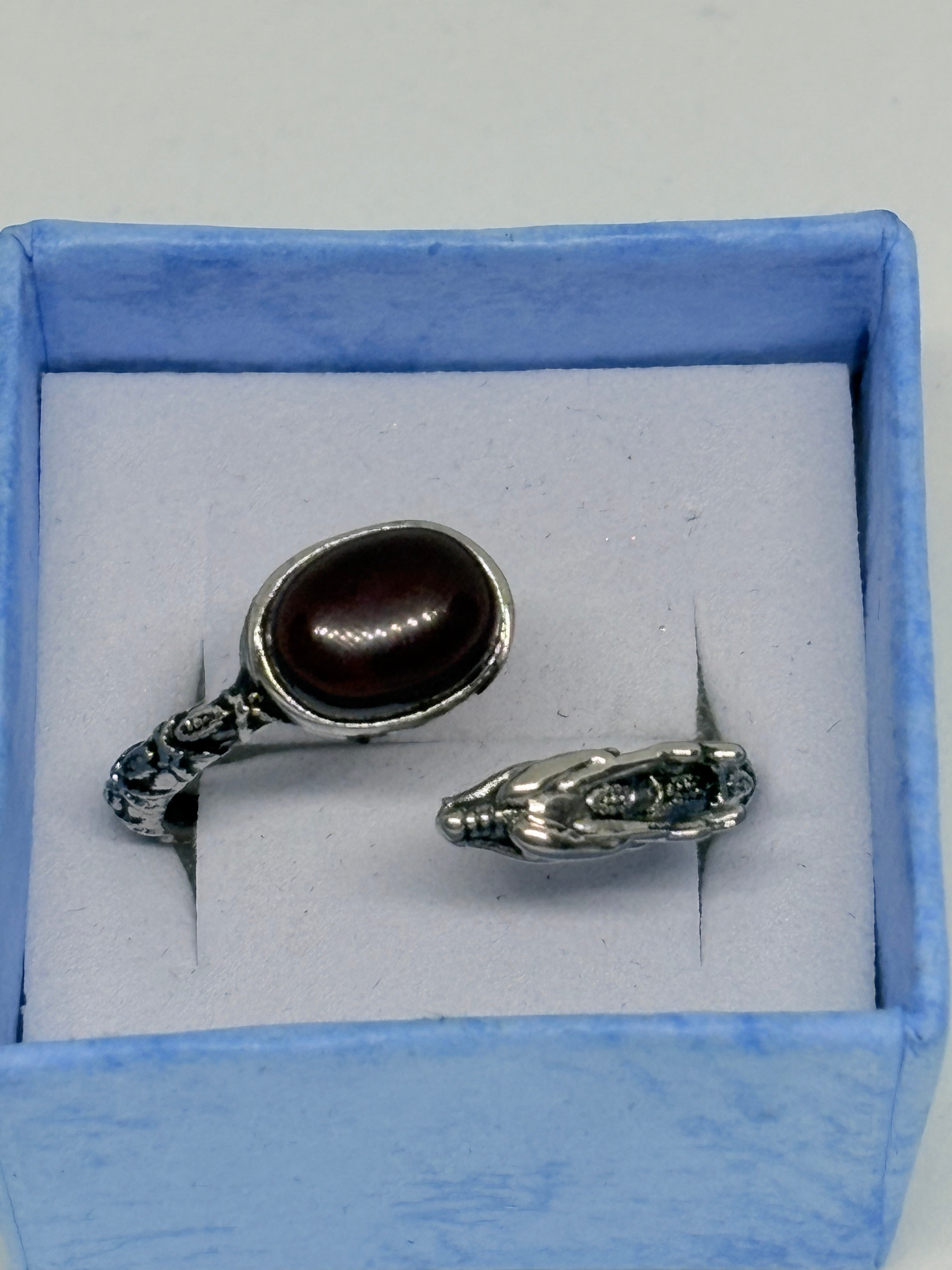 Blood Amber Dragon Ring