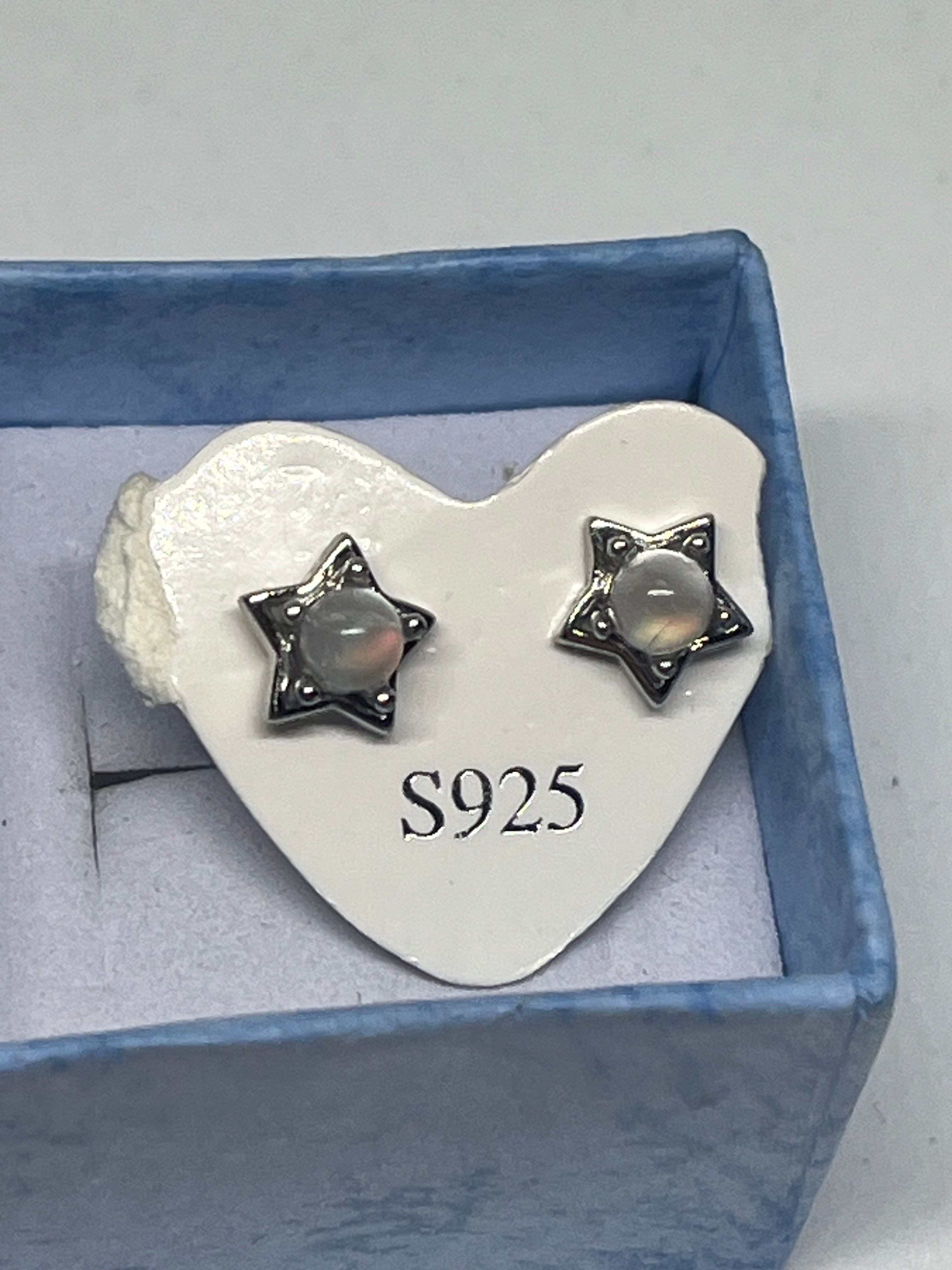 S925 Labradorite Star Earrings