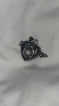 Silver Sheen Obsidian Heart Locket Pendant