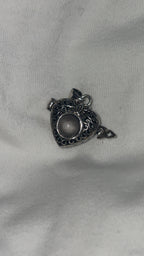 Silver Sheen Obsidian Heart Locket Pendant
