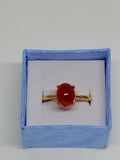 Gold Tone Carnelian Ring