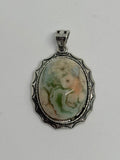 Green Flower Agate Pendant