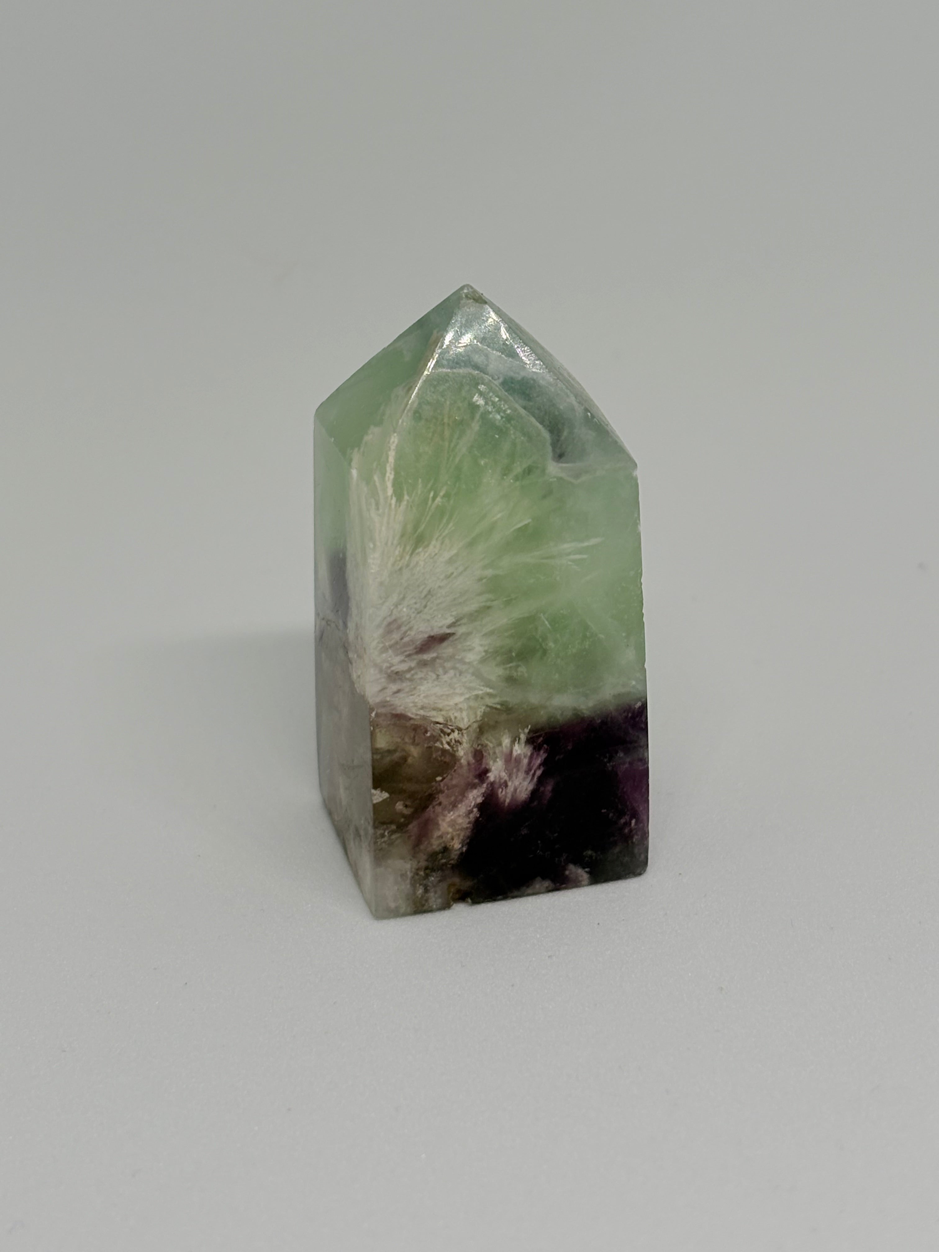 Feather Fluorite Crystal Tower