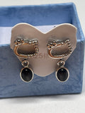 S925 Hello Kitty Hypersthene Earrings