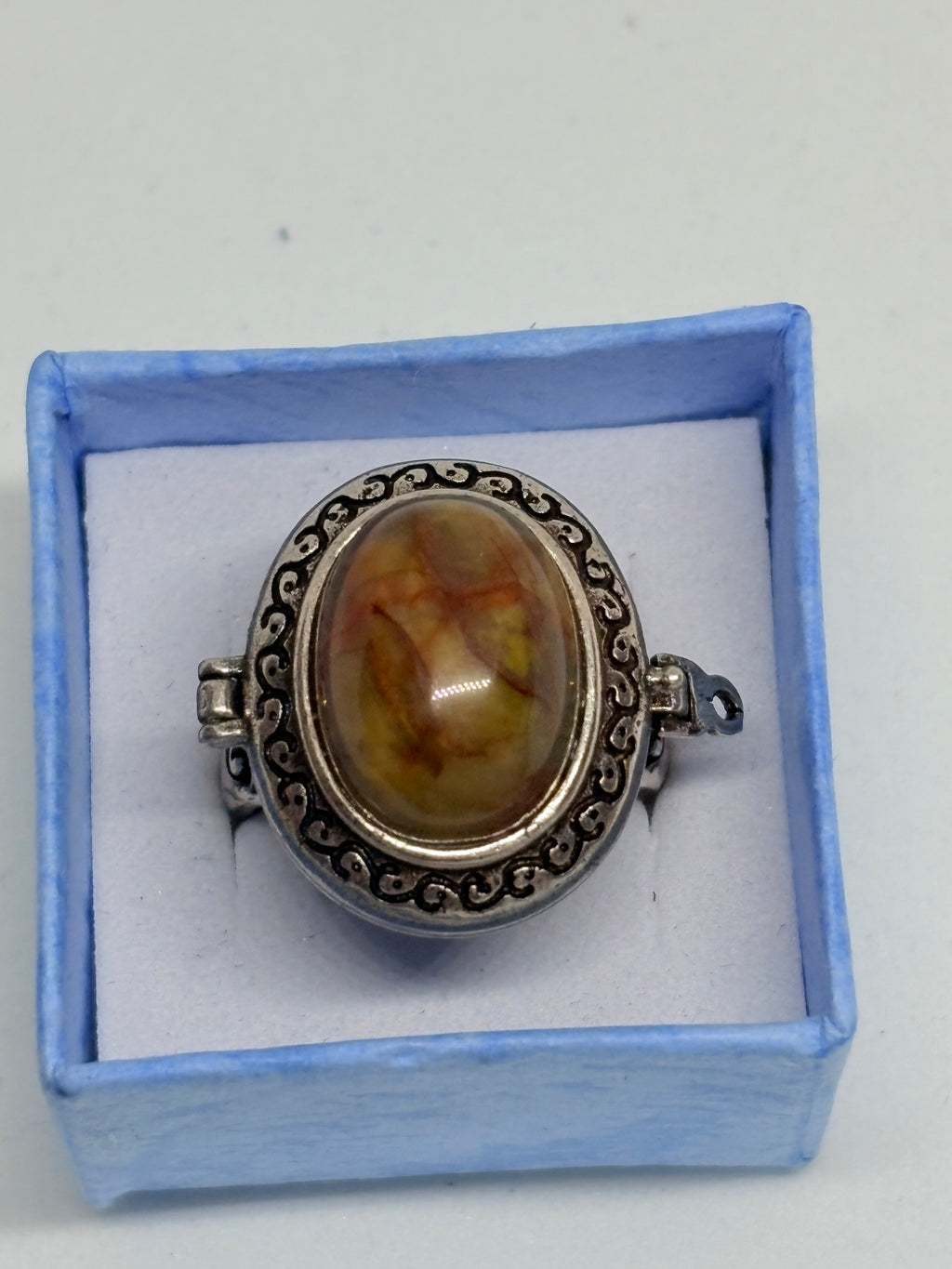 Pietersite Locket Ring