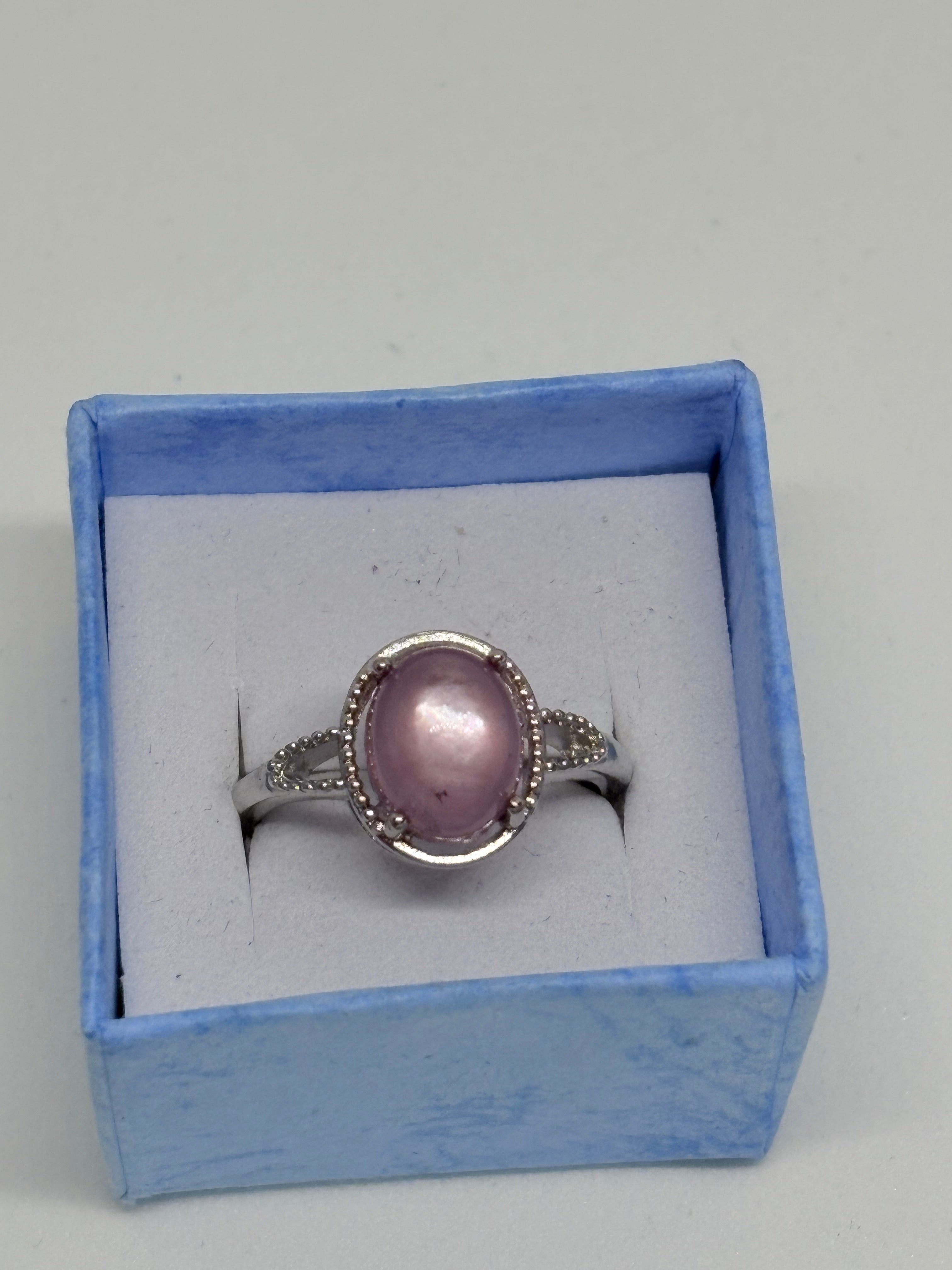 Purple Lepidolite Ring