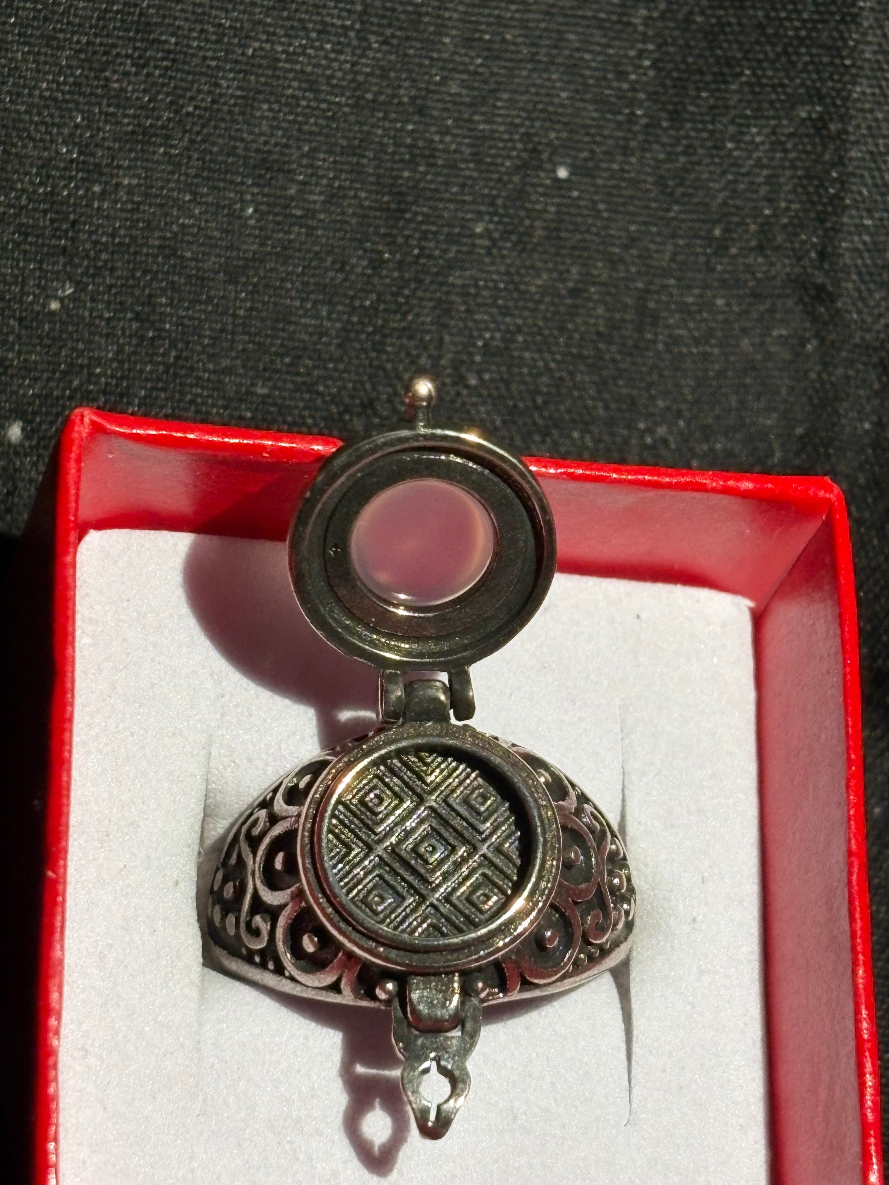 Rose Quartz Mini Locket Ring