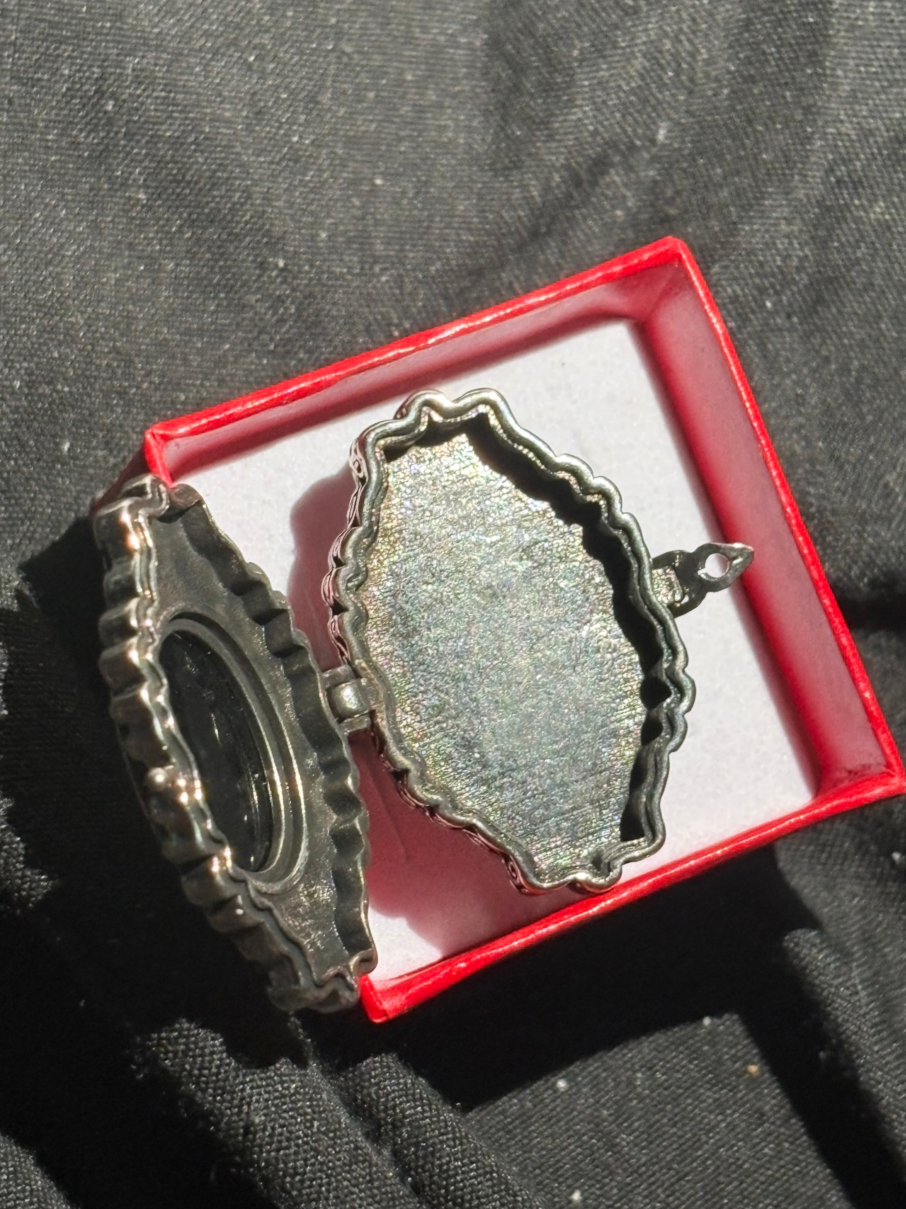 Abalone Shell Locket Ring