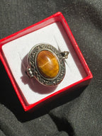 Tigers Eye Locket Ring