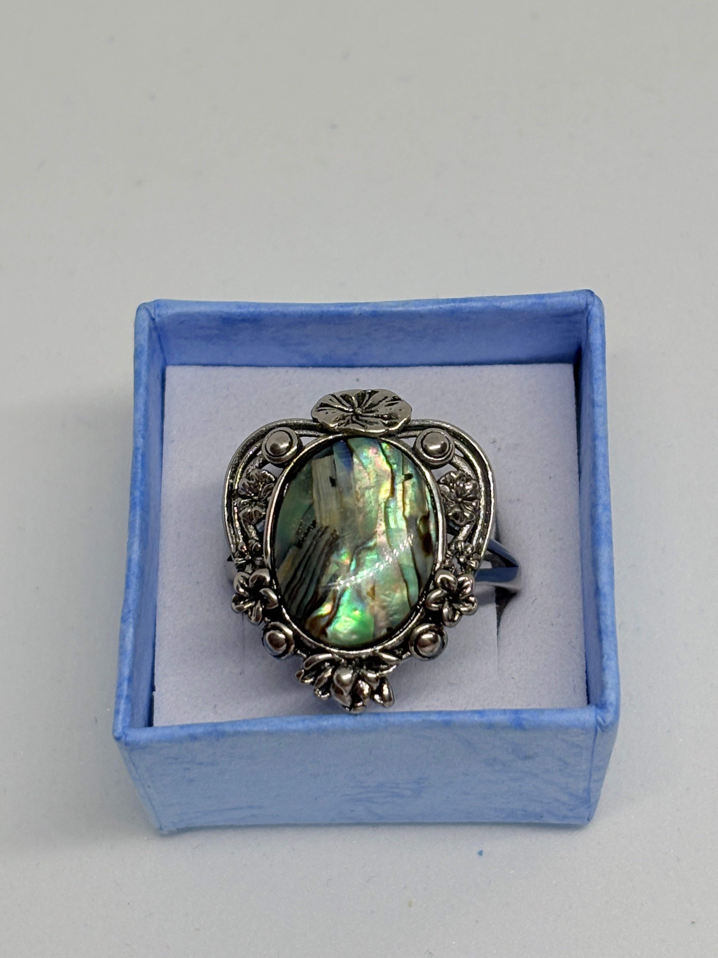 Abalone Shell Vintage Style Ring