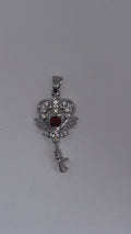 Garnet Y2K Style Key Pendant