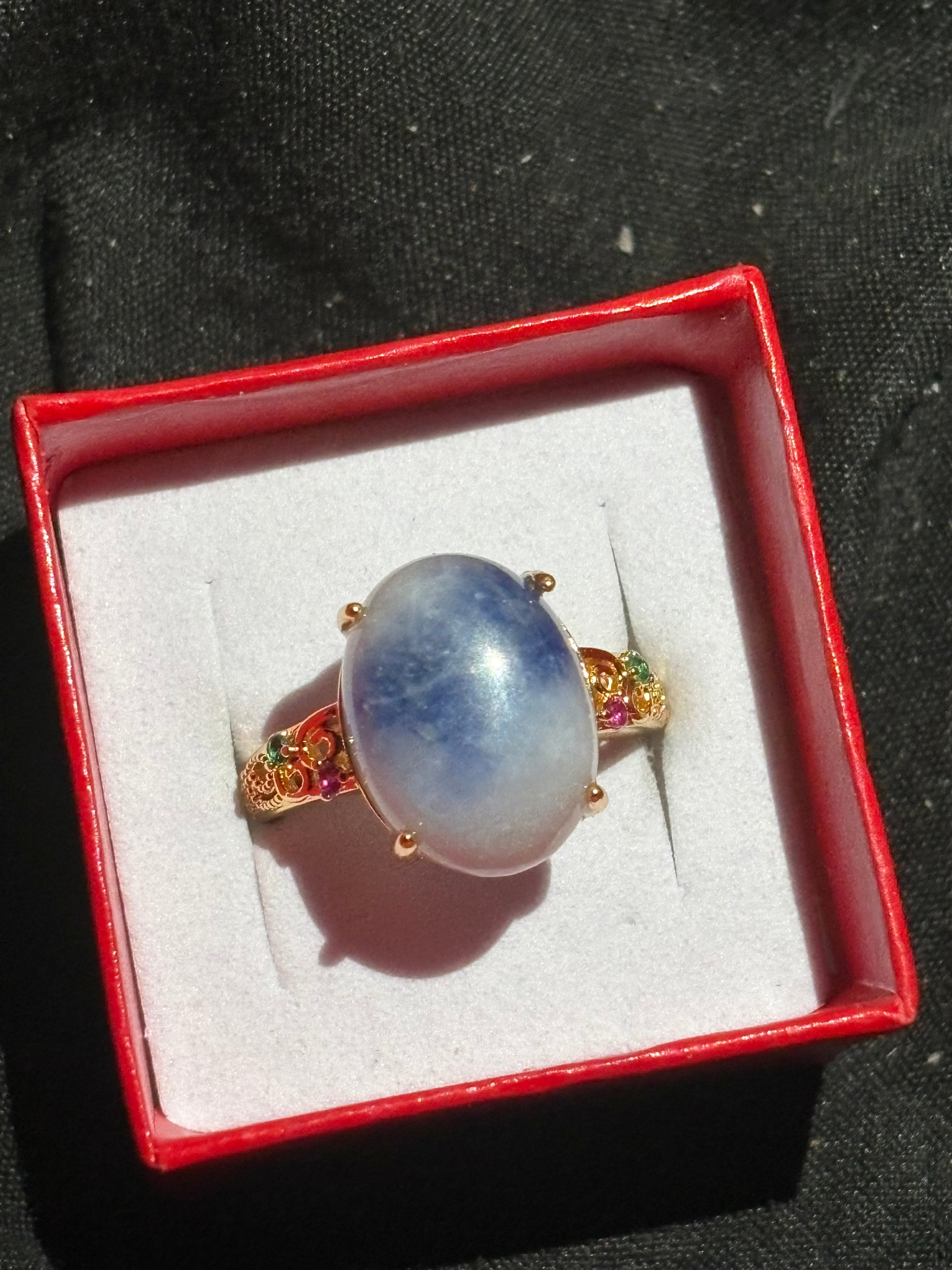 Gold Tone Sodalite Ring