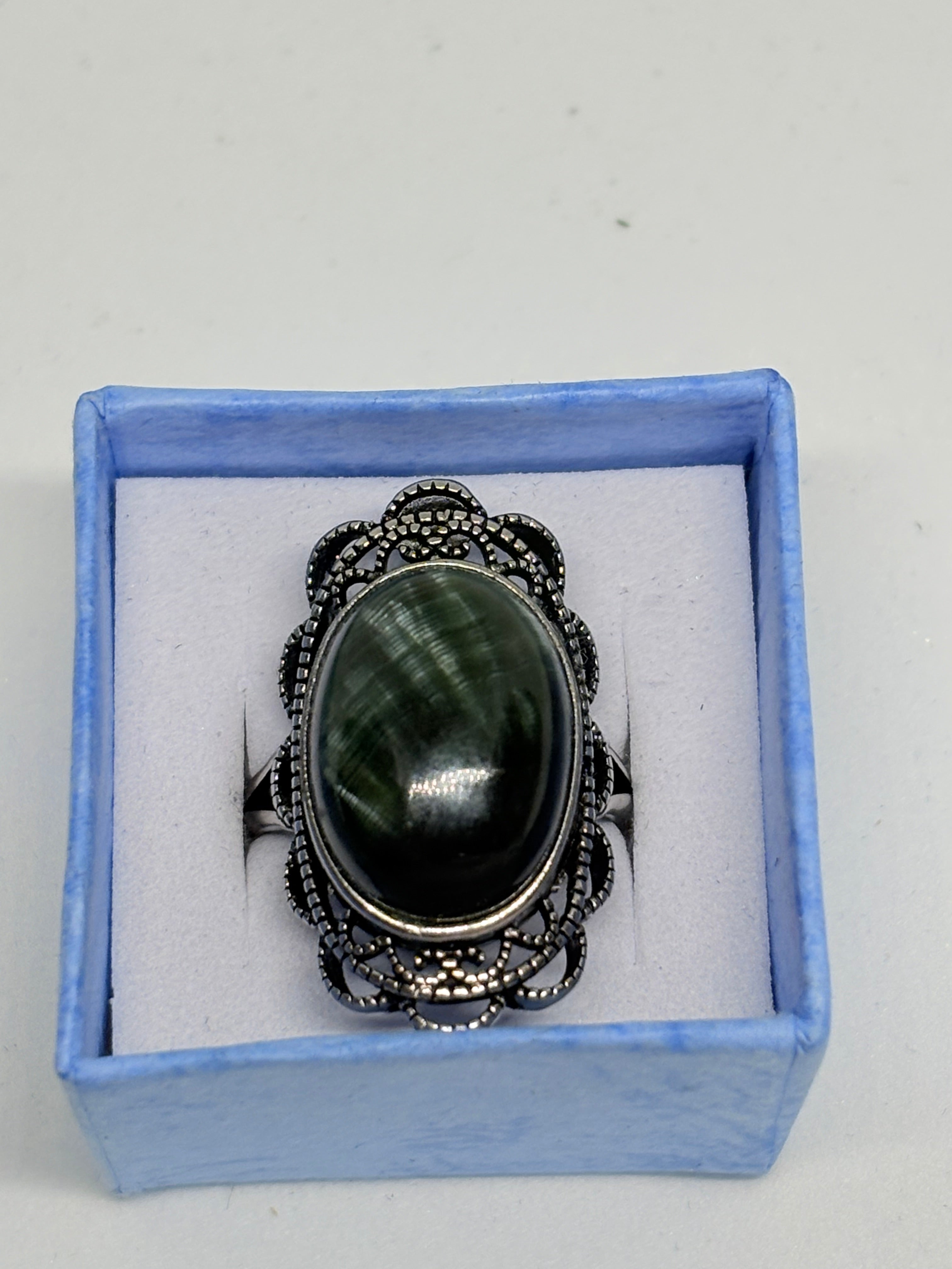 Green Agate Ring