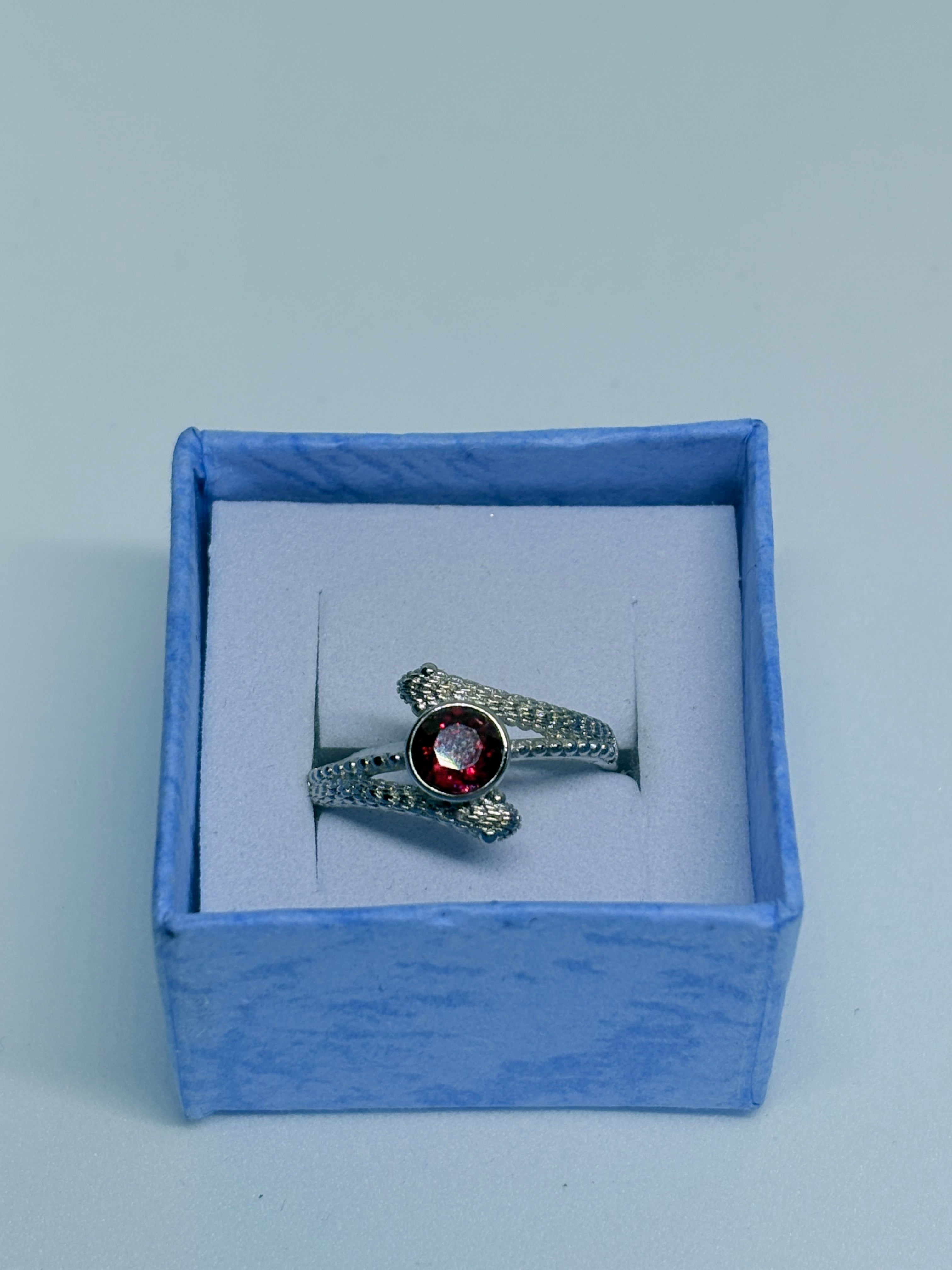 Garnet Snake Ring