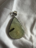 Prehnite 925 Plated Pendant
