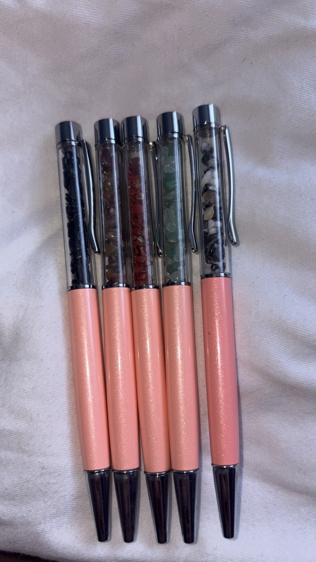Crystal Chip Pens • Light Pink