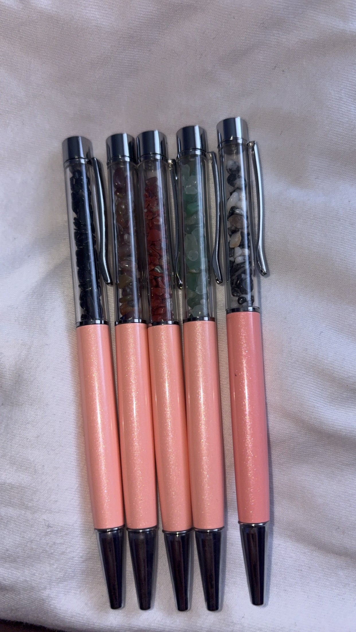 Crystal Chip Pens • Light Pink
