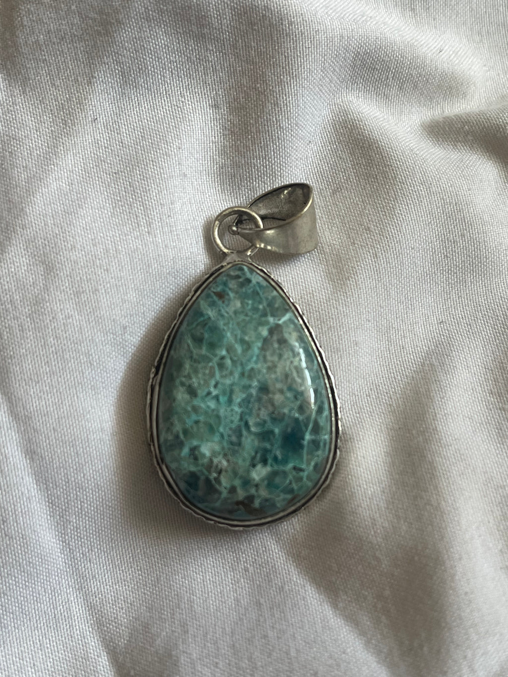 Amazonite 925 Plated Pendant