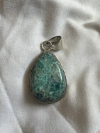 Amazonite 925 Plated Pendant