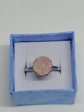 Rose Quartz Flower Ring