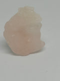 Rose Quartz Wolf On Moon