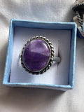 Amethyst 925 Plated Ring
