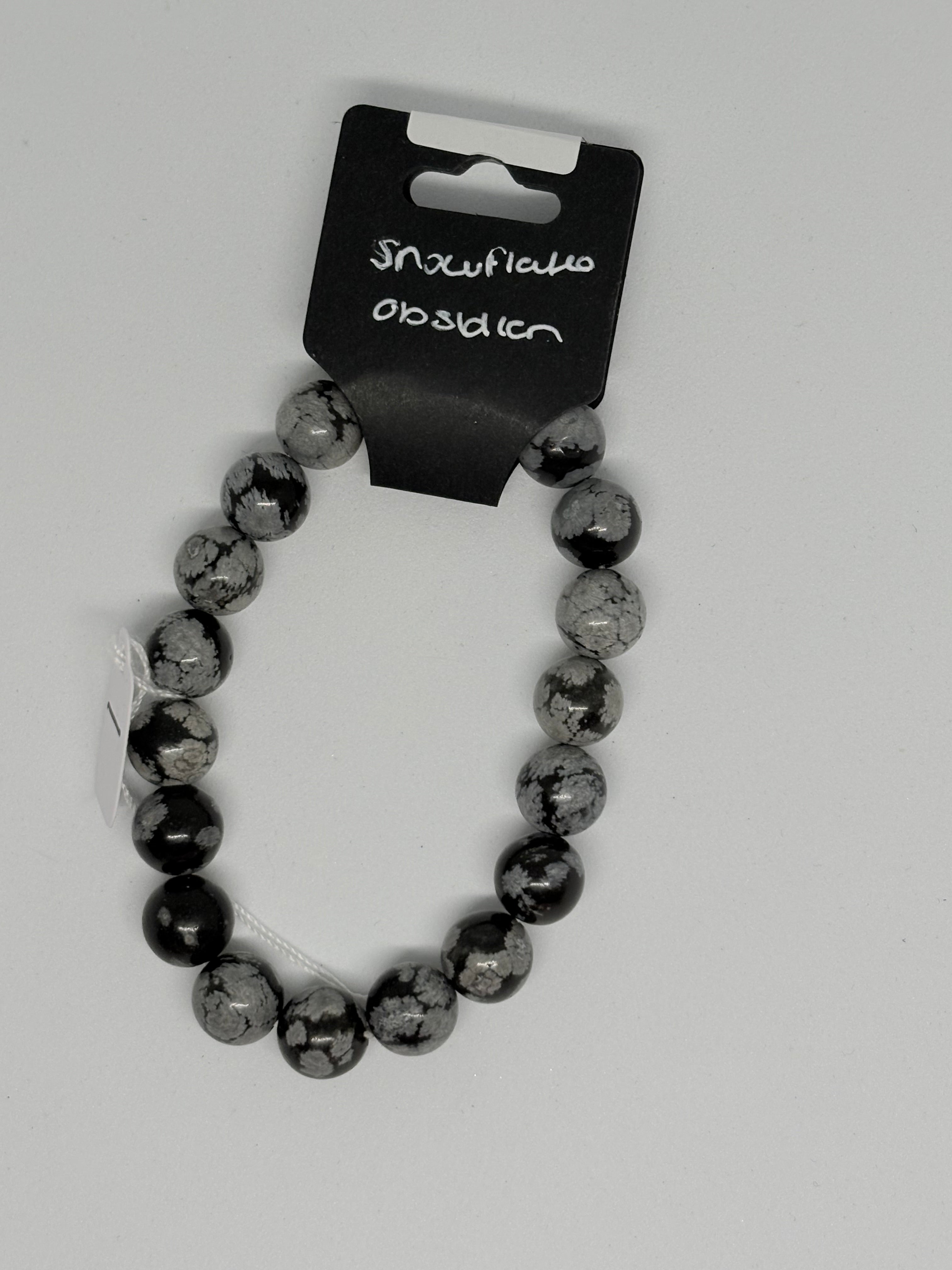 Snowflake Obsidian Bracelet