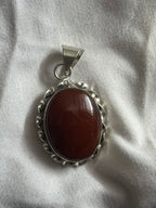 Carnelian Agate 925 Plated Pendant