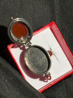 Carnelian Agate Locket Ring