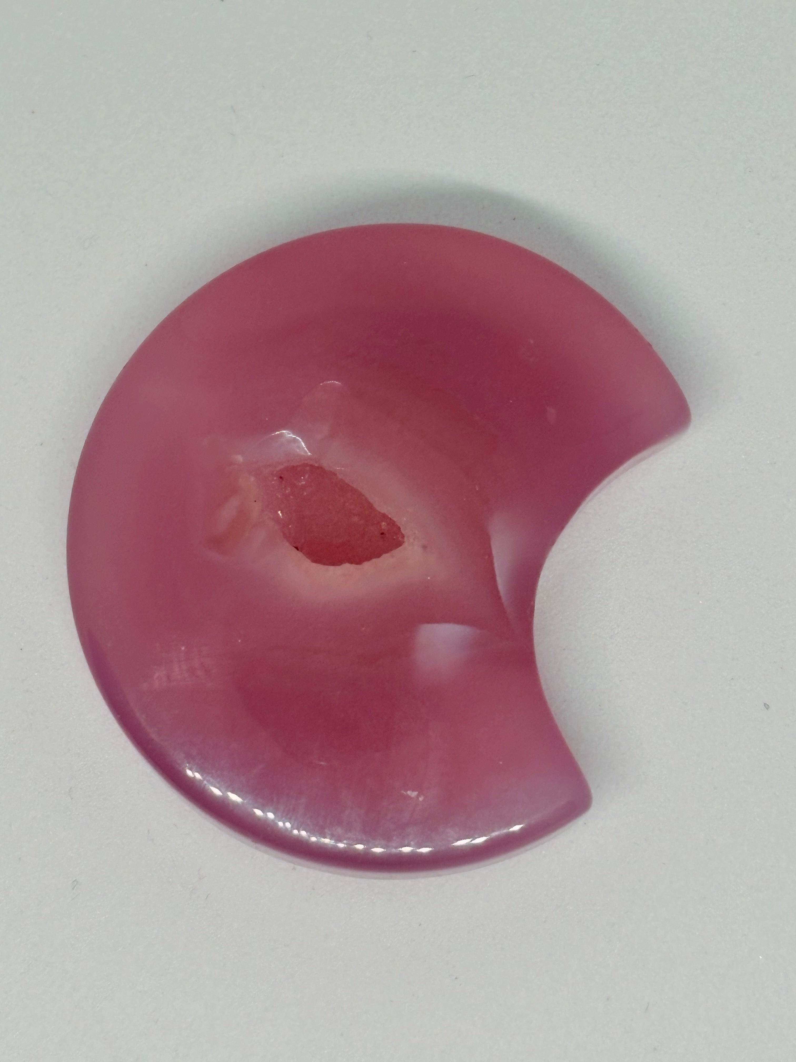 Jelly Agate Moon With Druze