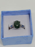Moss Agate Simple Ring
