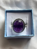 Amethyst 925 Plated Ring