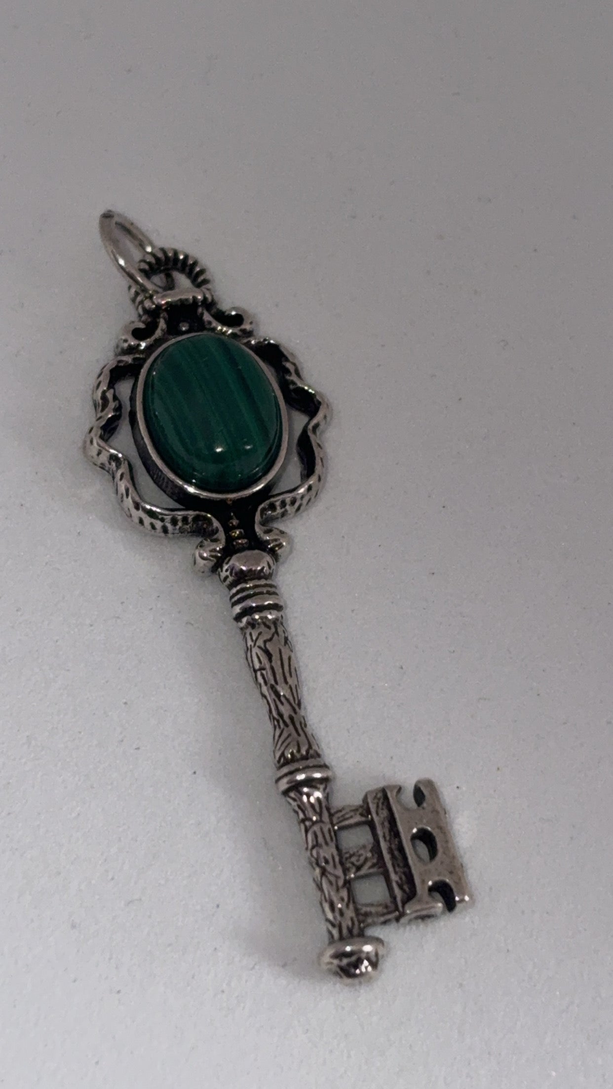 Malachite Key Pendant
