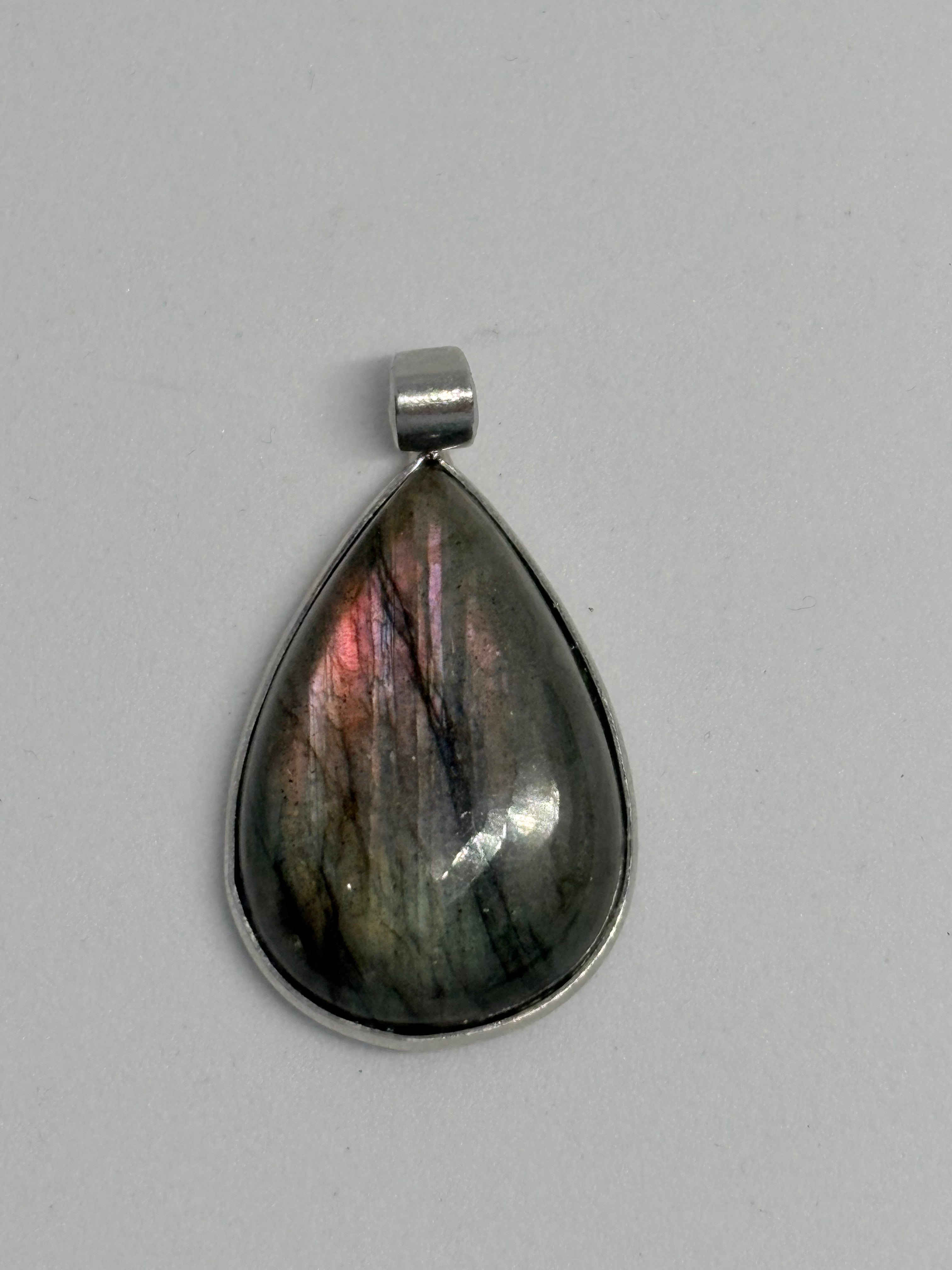 Purple Flash Labradorite Pendant