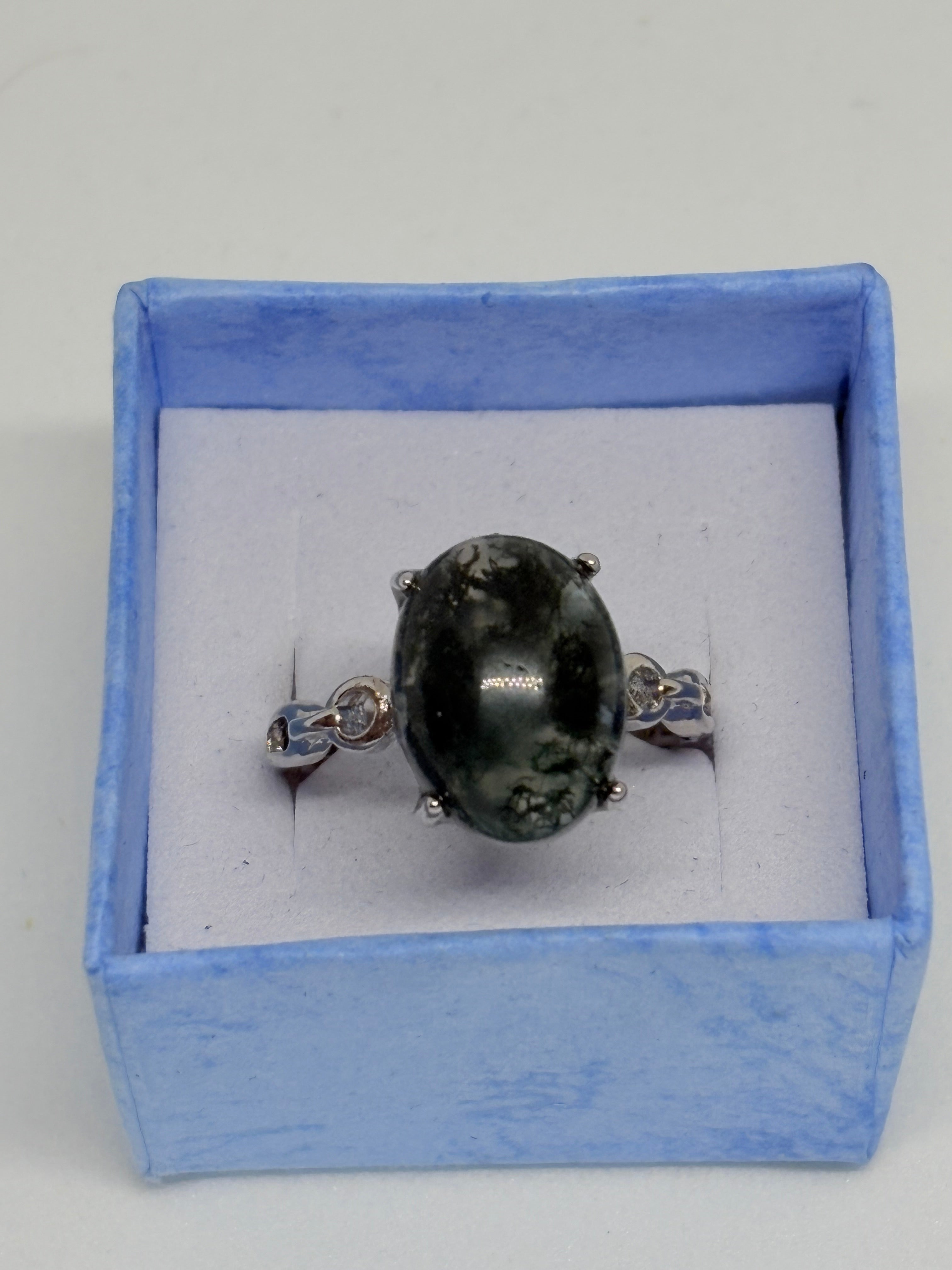 Moss Agate Ring