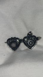 Silver Sheen Obsidian Heart Locket Pendant