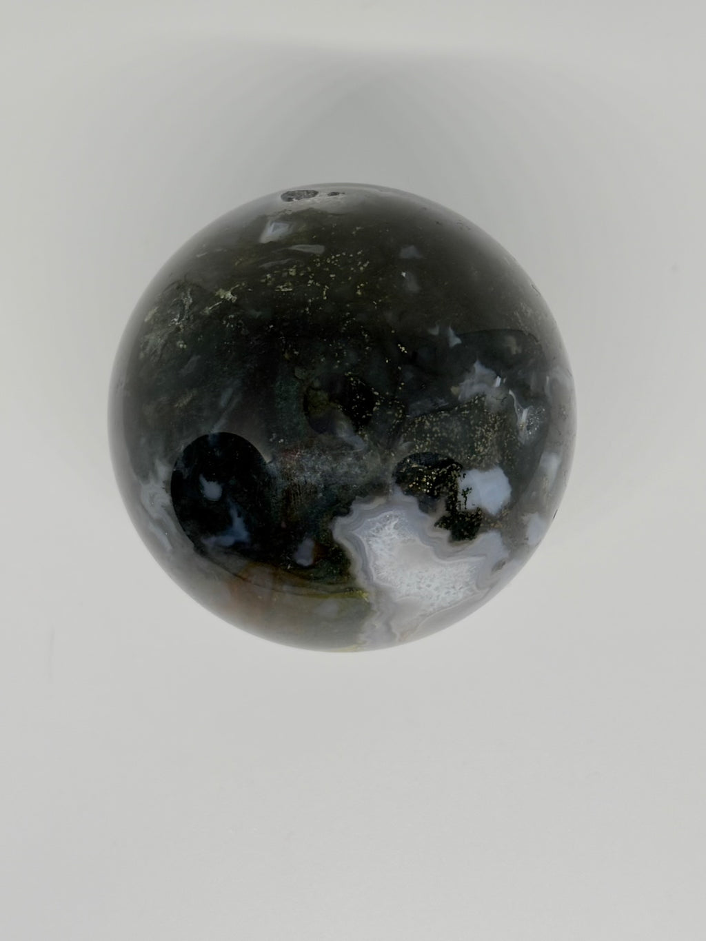 Ocean Jasper x Moss Agate Crystal Sphere [NO STAND]