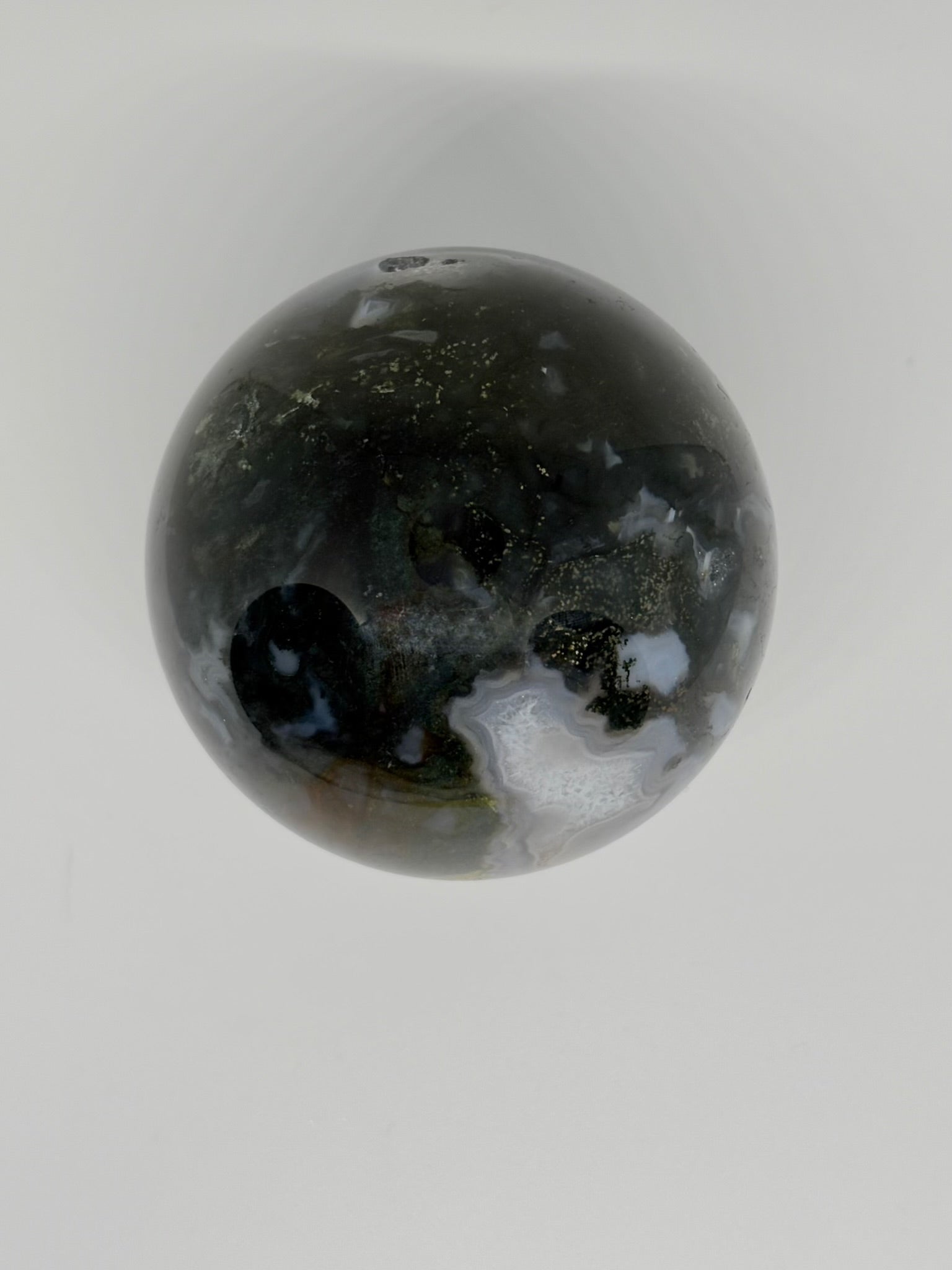 Ocean Jasper x Moss Agate Crystal Sphere [NO STAND]