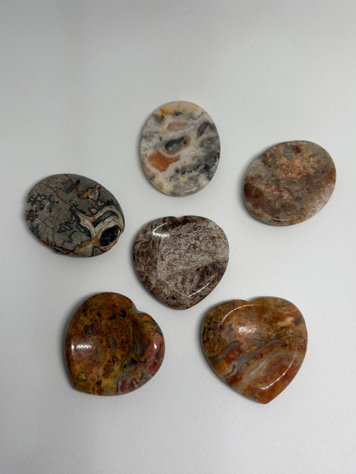 Crazy Lace Agate Worry Stones
